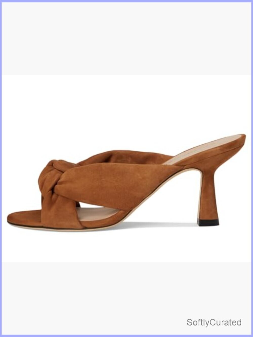 Leather Slide Sandals with Stiletto Heel, Slingback Strap, Slip-On - Picture 5 of 7